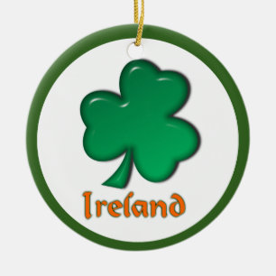Ornement En Céramique Shamrock d'Irlandais de l'Irlande