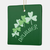 Ornement En Céramique Shamrocks de batteur décrit vert (Gauche)