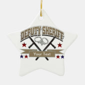 Ornement En Céramique Shérif adjoint personnalisé (Devant)