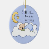 Ornement En Céramique Shhh affichette de porte de sommeil de bébé (Droite)