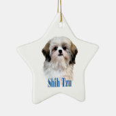 Ornement En Céramique Shih Tzu Nom (Droite)