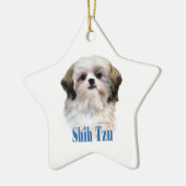 Ornement En Céramique Shih Tzu Nom (Gauche)