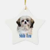 Ornement En Céramique Shih Tzu Nom (Dos)