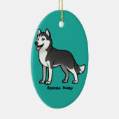 Ornement En Céramique Sibérien Husky (Droite)