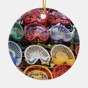 Ornement En Céramique Sièges de tracteur à l'exposition de tracteur