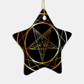 Ornement En Céramique Sigil d'or de Baphomet (Droite)