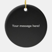 Ornement En Céramique Silhouette blanche d'horizon avec la fibre de (Dos)