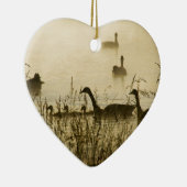 Ornement En Céramique Silhouette canadienne légère d'étang d'oies de (Droite)