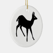 Ornement En Céramique Silhouette de cerf (Droite)