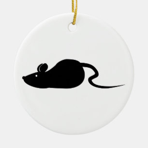 Ornement En Céramique Silhouette de la souris