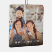 Ornement En Céramique Simple double photo moderne Noël (Droite)