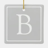 Ornement En Céramique Simple Light Grey monogram (Dos)