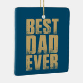 Ornement En Céramique Simple meilleure Fête des pères papa jamais | Orne (Droite)