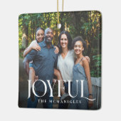 Ornement En Céramique Simple moderne élégant Joyful 2 Photo Noël (Gauche)