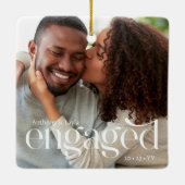 Ornement En Céramique Simple Moderne Engagé 2 Photos Modifiable Couleur (Dos)