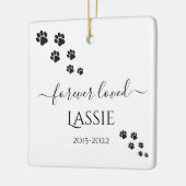 Ornement En Céramique Simple noir blanc pour animal de compagnie aimé (Gauche)