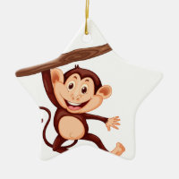 Singe mignon accrochant sur la branche