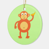 Ornement En Céramique Singe orange (Gauche)