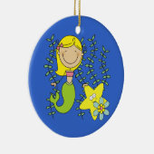 Ornement En Céramique Sirène blonde (Droite)