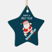 Ornement En Céramique Skateboard Noël Collectif (Droite)