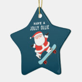 Ornement En Céramique Skateboard Noël Collectif (Gauche)
