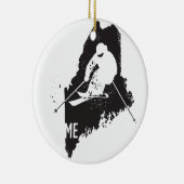 Ornement En Céramique Ski Maine (Droite)