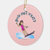 Ornement En Céramique Skieuse d'eau douce (Gauche)