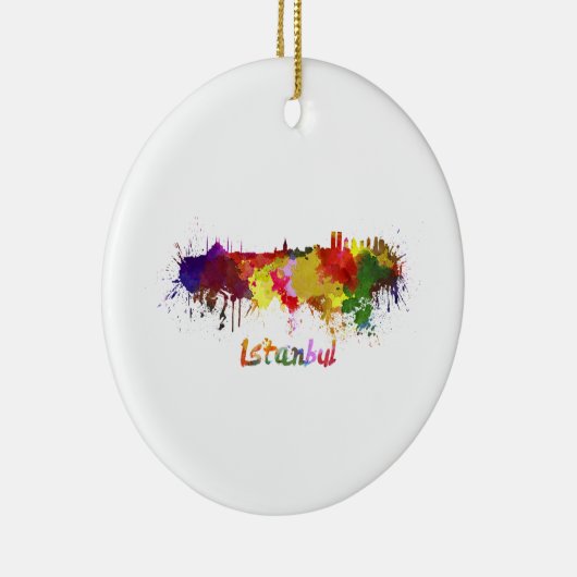 Ornement En Céramique Skyline in watercolor (Droite)