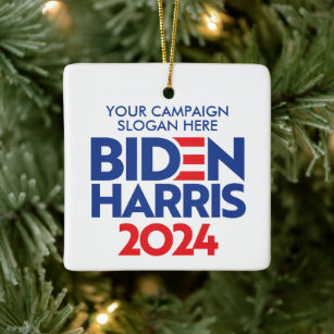 Ornement En Céramique Slogan de campagne personnalisées Biden Harris 202