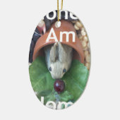 Ornement En Céramique Snacking de lapin mignon (Gauche)