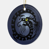 Ornement En Céramique SNAKE DRAGON Bleu Noir Topaz, Améthyste Violet (Gauche)