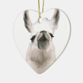 Ornement En Céramique Snooty Snobby Llama personnalisé (Gauche)