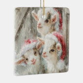 Ornement En Céramique Snow Babies Christmas Goats 8 - YOUR PHOTO (Droite)