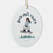 Ornement En Céramique Snowboardeur léger (Droite)