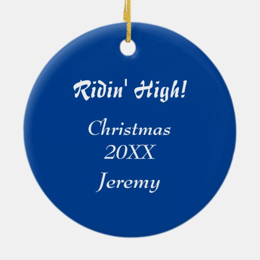 Ornement En Céramique Snowflake en argent Snowflake Personnalisé (Dos)