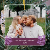 Ornement En Céramique Snowflake Plum Bling tendance 2 Photo Noël