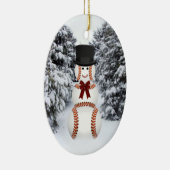 Ornement En Céramique Snowman (Droite)