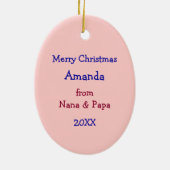 Ornement En Céramique Snowman Enfants vacances (Dos)