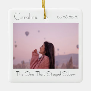 Ornement En Céramique Sobriété Élégante, Anniversaire Minimal