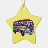 Ornement En Céramique Sock Monkey Peace Bus Ornament (Gauche)