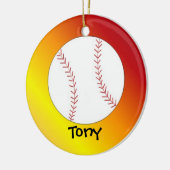 Ornement En Céramique Softball Personnaliser Avec Nom (Gauche)