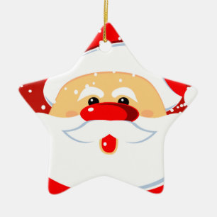 Ornement En Céramique Soirée de Noël du Père Noël