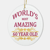 Ornement En Céramique soixantième. Anniversaire (Gauche)