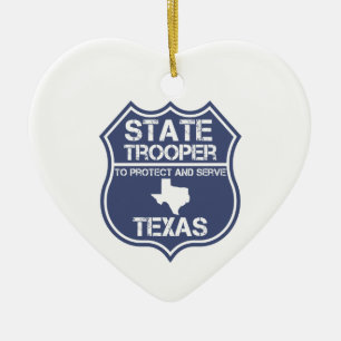 Ornement En Céramique Soldat de la cavalerie d'état du Texas à protég
