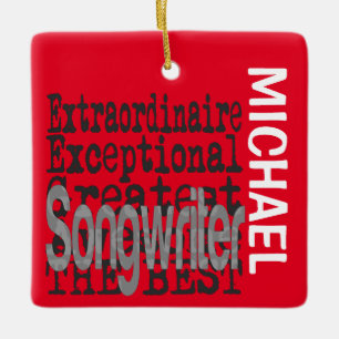 Ornement En Céramique Songwriter Extraordinaire CUSTOM