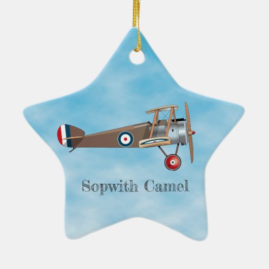 Ornement En Céramique Sopwith Camel (Dos)