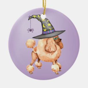 Ornement En Céramique Sorcière de caniche à jouets