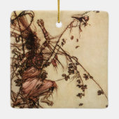 Ornement En Céramique Sorcière enchevêtrée dans les épines par Arthur Ra (Dos)