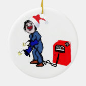 Ornement En Céramique Soudeur de Noël (Dos)