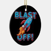 Ornement En Céramique Soufflez le bateau de Rocket (Droite)